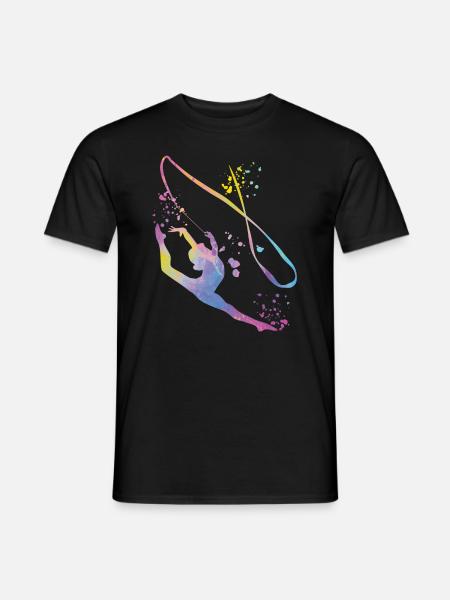 Gymnast with Band Rhythmic Gymnastics - Men's T-Shirt - black