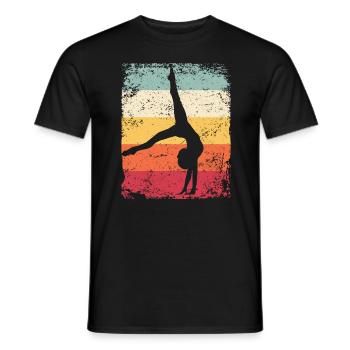 Gymnaste Gymnaste Gymnastique Rythmique Rétro - T-shirt homme - noir - Devant - AI Model Male 178 light (178cm)