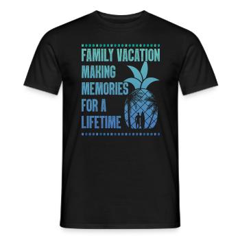 Vacances d’été en famille Créer des souvenirs - T-shirt homme - noir - Devant - AI Model Male 178 light (178cm)