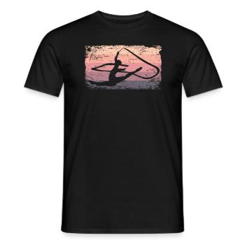 Gymnaste Gymnaste Gymnastique Rythmique Rétro - T-shirt homme - noir - Devant - AI Model Male 178 light (178cm)