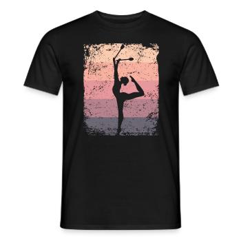 Gymnast Legs Gymnastique Rythmique Rétro - T-shirt homme - noir - Devant - AI Model Male 178 light (178cm)