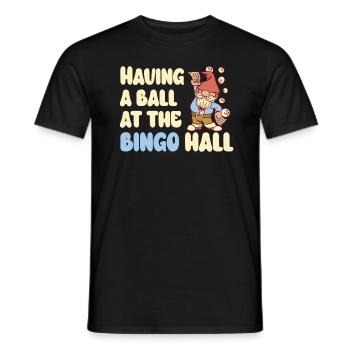A ball in the bingo hall Funny bingo - Men's T-Shirt - black - Front - AI Model Male 178 light (178cm)