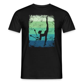 Gymnast Legs Gymnastique Rythmique Rétro - T-shirt homme - noir - Devant - AI Model Male 178 light (178cm)