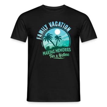 Vacances d’été en famille Créer des souvenirs - T-shirt homme - noir - Devant - AI Model Male 178 light (178cm)