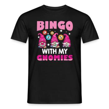 Bingo Mit Meinen Gnomies Lustiges Bingo - Männer T-Shirt - Schwarz - Vorne - AI Model Male 178 light (178cm)
