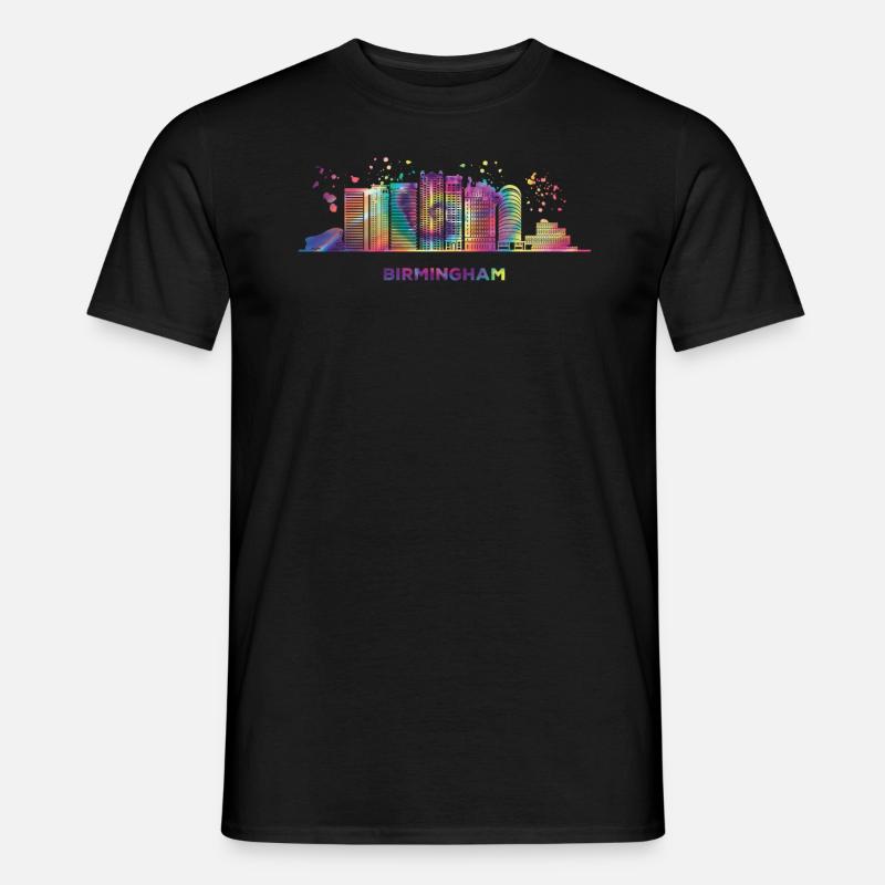 Birminghamer Skyline Birmingham - Männer T-Shirt - Schwarz