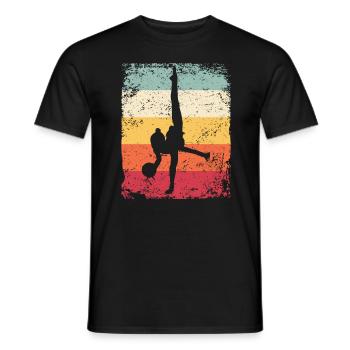 Gymnastikball Retro Rhythmische Gymnastik - Männer T-Shirt - Schwarz - Vorne - AI Model Male 178 light (178cm)
