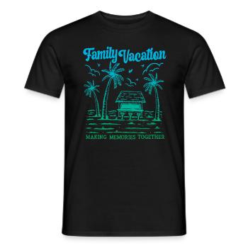 Vacances d’été en famille Créer des souvenirs - T-shirt homme - noir - Devant - AI Model Male 178 light (178cm)