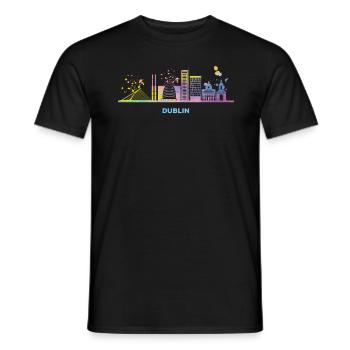 Dublin Skyline Dublin - T-shirt homme - noir - Devant - AI Model Male 178 light (178cm)