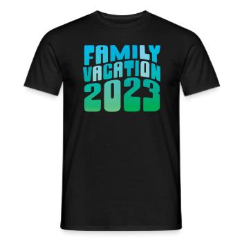 Summer family holidays 2023 - Men's T-Shirt - black - Front - AI Model Male 178 light (178cm)