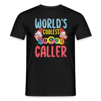 The Coolest Bingo Caller in the World - Bingo - Men's T-Shirt - black - Front - AI Model Male 178 light (178cm)