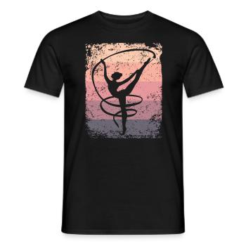Gymnaste Gymnaste Gymnastique Rythmique Rétro - T-shirt homme - noir - Devant - AI Model Male 178 light (178cm)