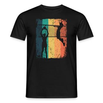Volleyball Joueur Retro Beach Volleyball - T-shirt homme - noir - Devant - AI Model Male 178 light (178cm)