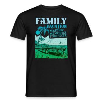 Vacances d’été en famille Créer des souvenirs - T-shirt homme - noir - Devant - AI Model Male 178 light (178cm)