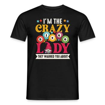 Je suis la folle dame de bingo drôle bingo - T-shirt homme - noir - Devant - AI Model Male 178 light (178cm)