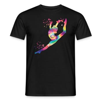 Gymnastin Mit Floor Rhythmische Gymnastik - Männer T-Shirt - Schwarz - Vorne - AI Model Male 178 light (178cm)