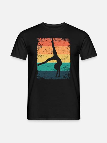 Gymnaste Gymnaste Gymnastique Rythmique Rétro - T-shirt homme - noir