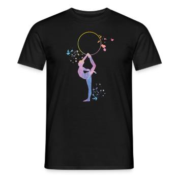 Gymnaste avec des clubs Gymnastique rythmique - T-shirt homme - noir - Devant - AI Model Male 178 light (178cm)