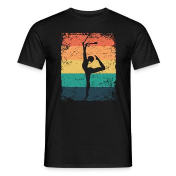 Gymnast Legs Gymnastique Rythmique Rétro - T-shirt homme - noir - Devant - AI Model Male 178 light (178cm)