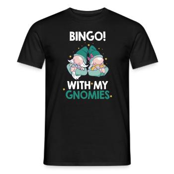 Bingo Mit Meinen Gnomies Lustiges Bingo - Männer T-Shirt - Schwarz - Vorne - AI Model Male 178 light (178cm)