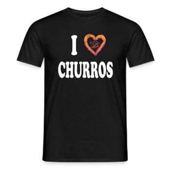 I Heart Churros Vintage Mexican Churros - Men's T-Shirt - black - Front - AI Model Male 178 light (178cm)
