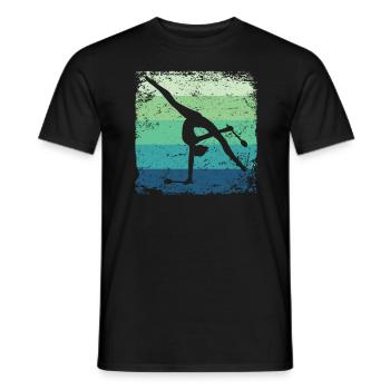 Gymnast Legs Gymnastique Rythmique Rétro - T-shirt homme - noir - Devant - AI Model Male 178 light (178cm)
