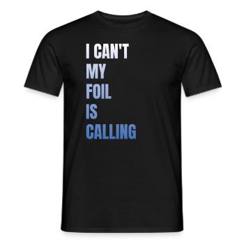 Wing Foil Wingsurfing Foil Wing - Men's T-Shirt - black - Front - AI Model Male 178 light (178cm)