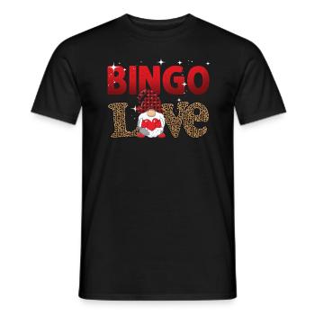 Bingo Love Leo Pattern Women Men Bingo - Men's T-Shirt - black - Front - AI Model Male 178 light (178cm)