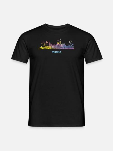 Vienesse Skyline Vienna - Men's T-Shirt - black