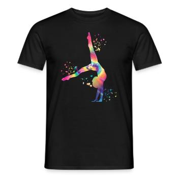 Gymnastin Mit Floor Rhythmische Gymnastik - Männer T-Shirt - Schwarz - Vorne - AI Model Male 178 light (178cm)