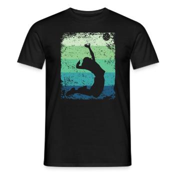 Volleyball Joueur Retro Beach Volleyball - T-shirt homme - noir - Devant - AI Model Male 178 light (178cm)