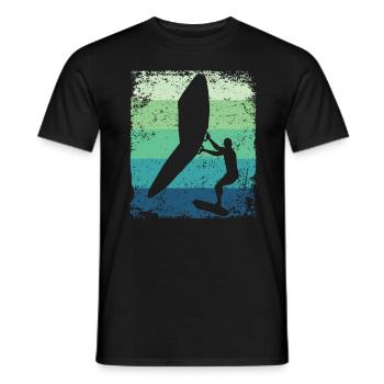 Flügelfolie Wingsurfing Retro-folie Flügel - Männer T-Shirt - Schwarz - Vorne - AI Model Male 178 light (178cm)