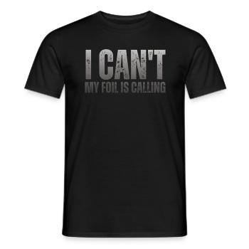 Wing Foil Wingsurfing Foil Wing - Men's T-Shirt - black - Front - AI Model Male 178 light (178cm)