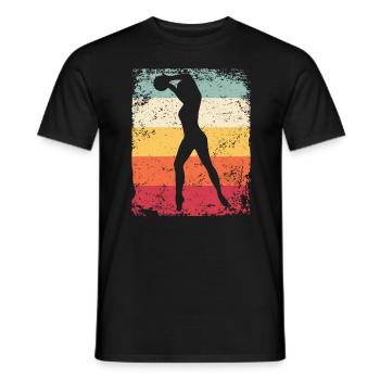 Gymnastikball Retro Rhythmische Gymnastik - Männer T-Shirt - Schwarz - Vorne - AI Model Male 178 light (178cm)