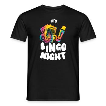 C’est bingo nuit bingo tie bingo - T-shirt homme - noir - Devant - AI Model Male 178 light (178cm)