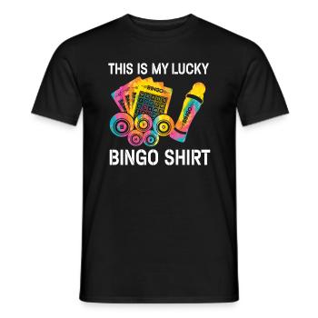 C’est ma chemise de bingo porte-bonheur - T-shirt homme - noir - Devant - AI Model Male 178 light (178cm)