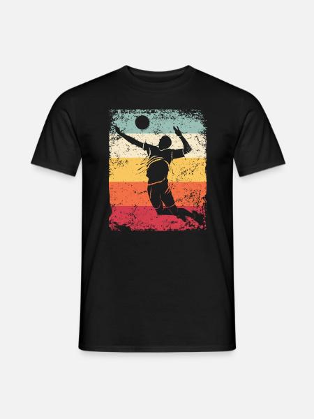 Volleyball Player Retro Beach Volleyball - Men's T-Shirt - black