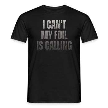 Wing Foil Wingsurfing Foil Wing - Men's T-Shirt - black - Front - AI Model Male 178 light (178cm)