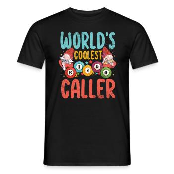 The coolest bingo caller in the world - Bingo - Men's T-Shirt - black - Front - AI Model Male 178 light (178cm)