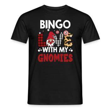 Bingo Liebe Mit Meinen Gnomies Buffalo Plaid Bingo - Männer T-Shirt - Schwarz - Vorne - AI Model Male 178 light (178cm)