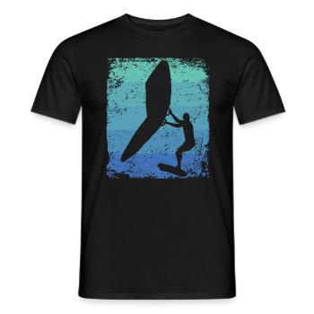 Flügelfolie Wingsurfing Retro-folie Flügel - Männer T-Shirt - Schwarz - Vorne - AI Model Male 178 light (178cm)