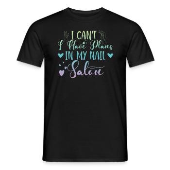 Ich Kann Nicht Habe Pläne In Meinem Nagelstudio - Männer T-Shirt - Schwarz - Vorne - AI Model Male 178 light (178cm)