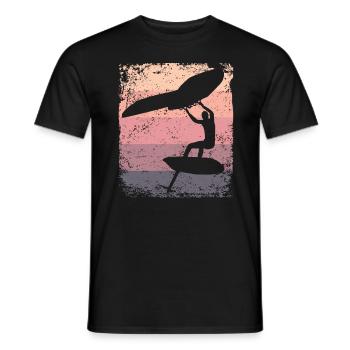 Flügelfolie Wingsurfing Retro-folie Flügel - Männer T-Shirt - Schwarz - Vorne - AI Model Male 178 light (178cm)