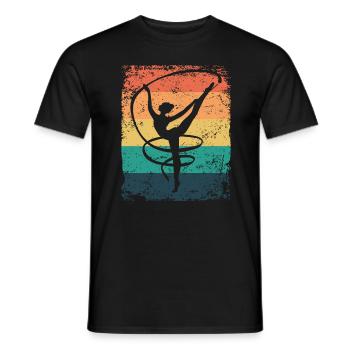Gymnaste Gymnaste Gymnastique Rythmique Rétro - T-shirt homme - noir - Devant - AI Model Male 178 light (178cm)