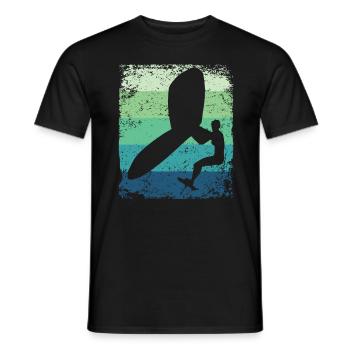 Flügelfolie Wingsurfing Retro-folie Flügel - Männer T-Shirt - Schwarz - Vorne - AI Model Male 178 light (178cm)