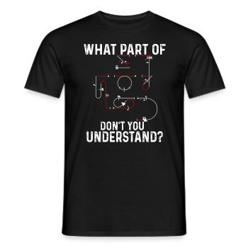 Verstehst Du Nicht Kunstflug Aresti Figuren - Männer T-Shirt - Schwarz - Vorne - AI Model Male 178 light (178cm)
