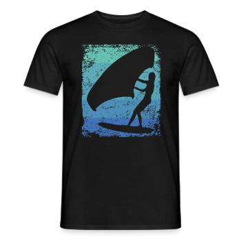 Flügelfolie Wingsurfing Retro-folie Flügel - Männer T-Shirt - Schwarz - Vorne - AI Model Male 178 light (178cm)