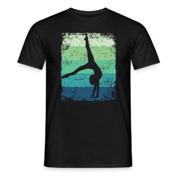 Gymnaste Gymnaste Gymnastique Rythmique Rétro - T-shirt homme - noir - Devant - AI Model Male 178 light (178cm)