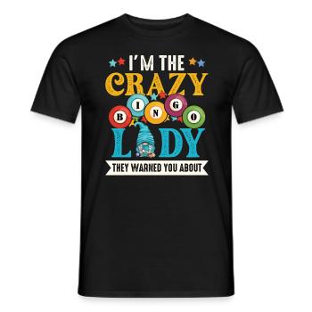Je suis la folle dame de bingo drôle bingo - T-shirt homme - noir - Devant - AI Model Male 178 light (178cm)