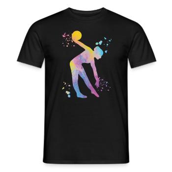 Gymnastin Mit Ball Rhythmische Gymnastik - Männer T-Shirt - Schwarz - Vorne - AI Model Male 178 light (178cm)